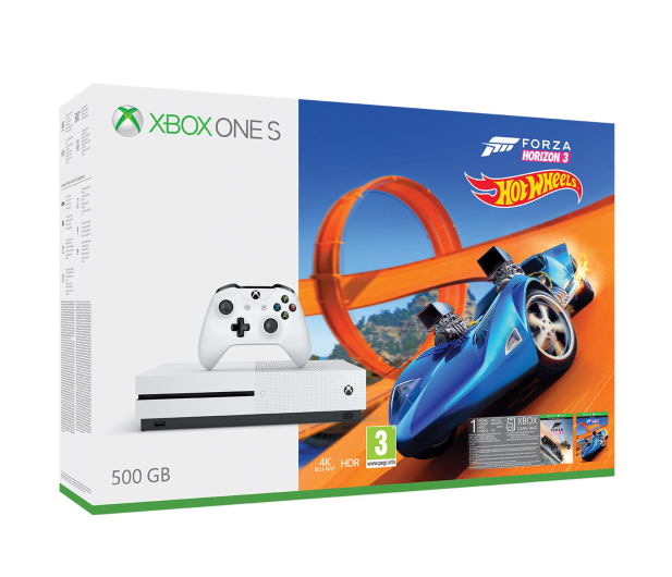 Microsoft Xbox One S 500GB Forza H3+Wolfenstein II+ GOLD 6M - 393292 - zdjęcie 2
